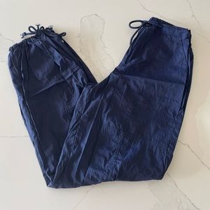 Navy Blue Parachute Pants